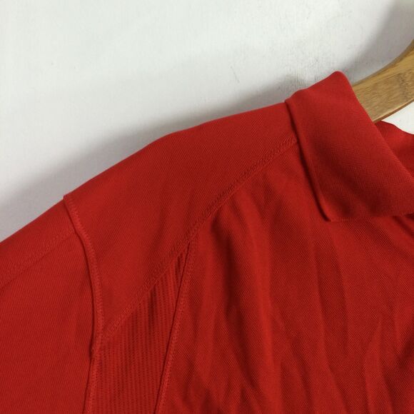 Ariat Mens Tek Heat Series Golf Polo Shirt Short Sleeves Stretch Red Size Large - Picture 8 of 15
